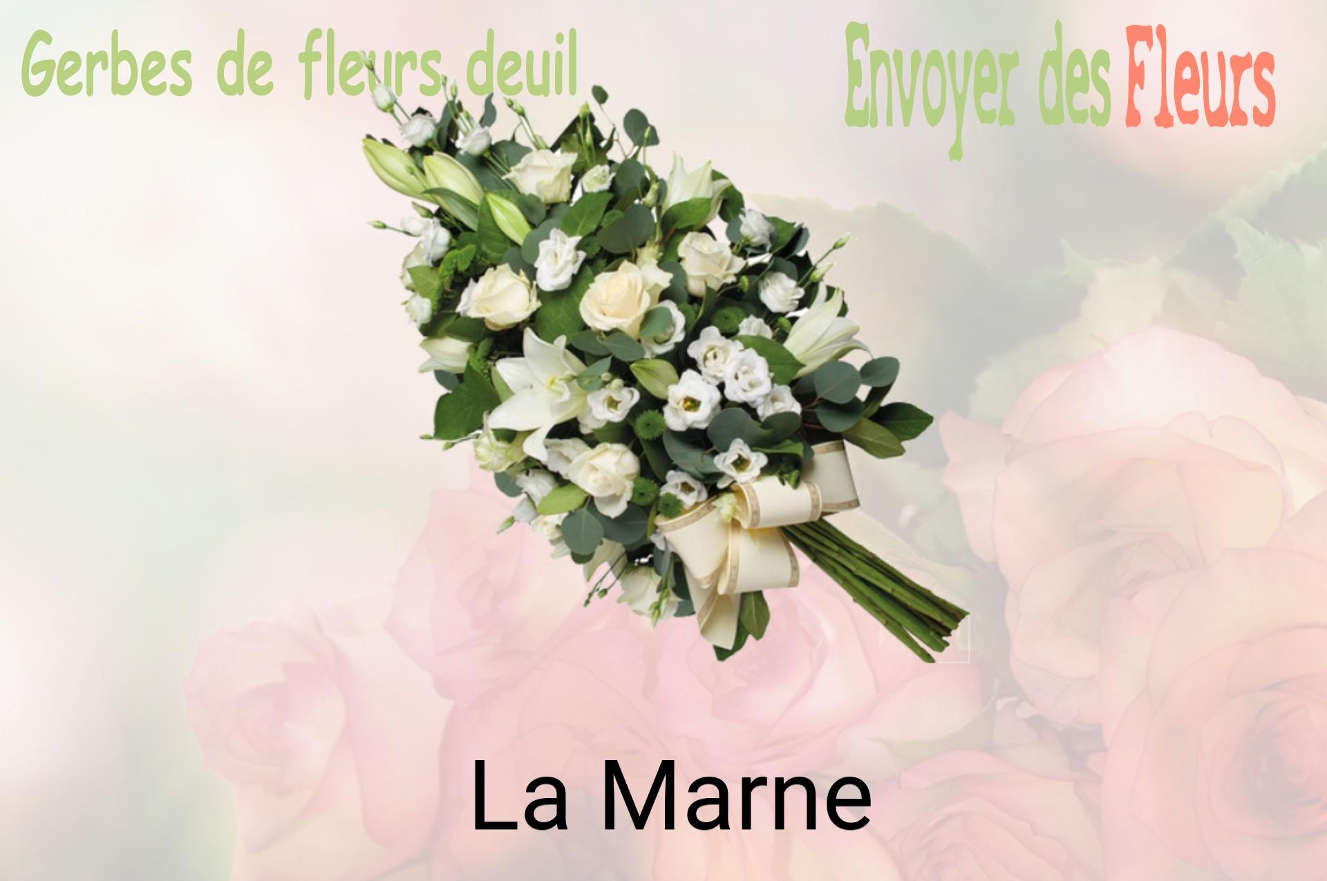 Gerbe de fleurs de deuil livrée à La Marne